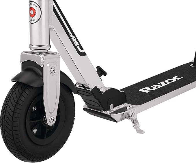 Razor A5 Air Kick Scooter for Kids Ages 8+ - Extra-Long Deck, 8" Pneumatic Rubber Wheels, Foldable, Anti-Rattle Handlebars, for Riders up to 220 lbs