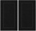SALBAKOS 2-Piece 100% Turkish Cotton Bath Mat Towel, 20x34 inch, Black | Bathroom Floor Towels, Thick Soft Most Absorbent Quick-Dry Durable Large Size Foot Rug, Premium Hotel Quality Made in Turkey
