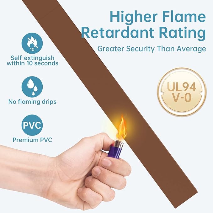 Wire Hider, 157in Delamu Cord Hider Wall, Paintable Wire Covers for Cords, TV Cable Hider Wall Kit, Cable Covers Raceway, Cable Management Hide TV Cords for Wall Mount TV, 10XL15.7 W0.95 H0.55in Brown