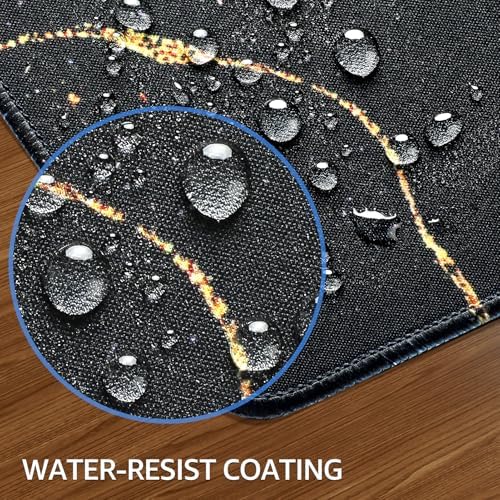 KTRIO Large Gaming Mouse Pad, Desk Mat, 31.5 x 15.7 in Black Gold, XXL
