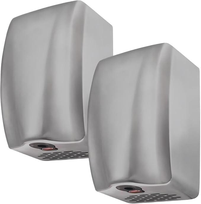 stardrix 2 Pack UL Approved Stainless Steel Bathroom Hand Dryer with HEPA Filter, Heavy Duty Automatic Electric High Speed Hand Dryer for Commercial Restroom, Brushed