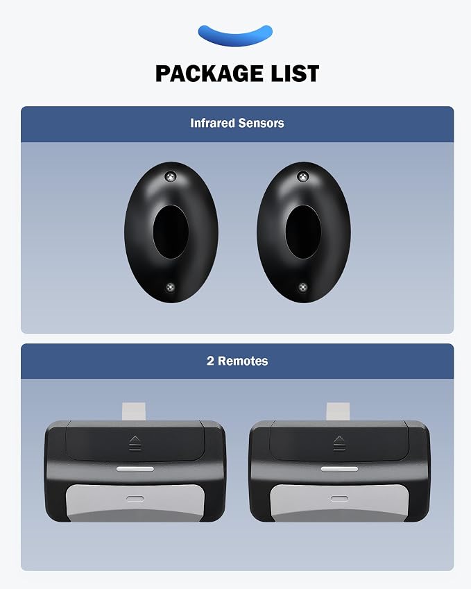ZUMI Automatic Garage Door Opener, Wall-Mounted Garage Opener with Manual Backup Infrared Sensors, Heavy-Duty Smart Garage Entry Device Access Unit for Garage Door Opening & Closing