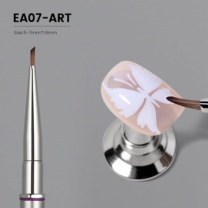 YOKEFELLOW EliteAlly Nail Art Brushes,Nail Brush for Drawing Petals and Butterflies, Watercolor Paint Brushes for Oil Painting, Professional Nail Tool(EA07 ART)