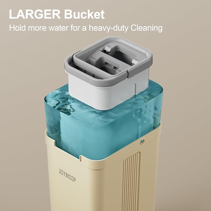 JOYMOOP Mop and Bucket Set with Extension Handle, Ideal for Household and Commercial Cleaning – Includes 5 Washable Microfiber Pads for Wet and Dry Use, Perfect for Floors, Windows, and Walls