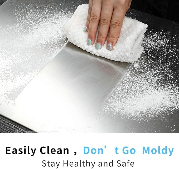 304 Stainless Steel Extra Large Cutting Board for Kitchen, 31.5 x 19.7 in | Chopping Boards, Metal Baking Noodle Pastry Kneading Dough Board with Lip for Meat, Vegetables, Bread, Fruits
