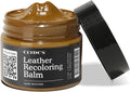 Clyde's™ Leather Company Leather Recoloring Balm – Color Restore & Scratch Repair Kit for Faded Leather Furniture, Car Seats, Sofa & Vinyl | 23 Colors | Non-Toxic Dye