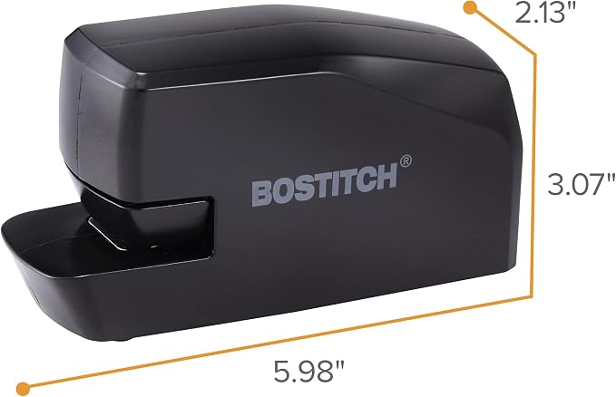 Bostitch Office Portable Electric Stapler, 20 Sheets, AC or Battery Powered, Black (MDS20-BLK)