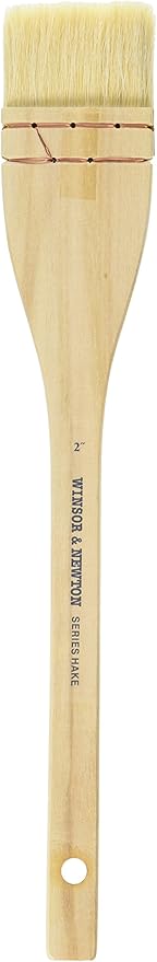 Winsor & Newton 5245200 Hake Wide Flat Wood Handle Brush - 2 inch
