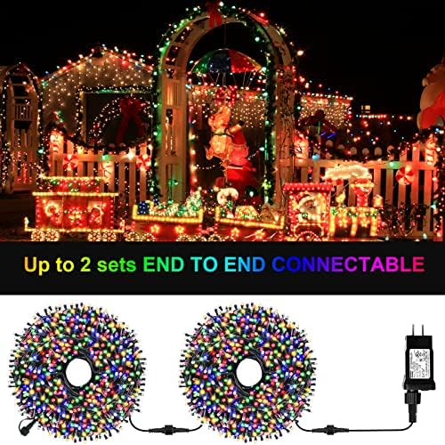 500 LED Multicolor Christmas Lights Christmas Tree Light Outdoor