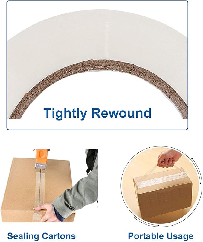 PERFECTAPE 3" Heavy Duty Packing Tape 12 Rolls, Total 780Y, Clear, 2.7 mil, 3 inch x 65 Yards, Ultra Strong, Refill for Packaging and Shipping(3" Width, not 2" Width) | Total 780Y, 2.7 mil, Ultra Strong, Refill for Packaging and Shipping(3" Width, not ...