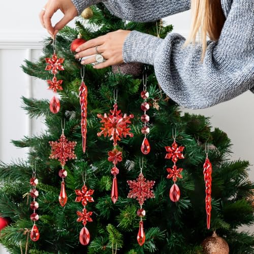 Crystal Christmas Ornaments for Tree Decorations, Winter Wonderland Party