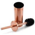 Bronze Toilet Brush and Holder Set - Upgrade Your Bathroom in Seconds - Rust Resistant Stainless Steel Toilet Bowl Brush and Holder with Replaceable Head, Removable Inner Bowl & Splash Guard Cover