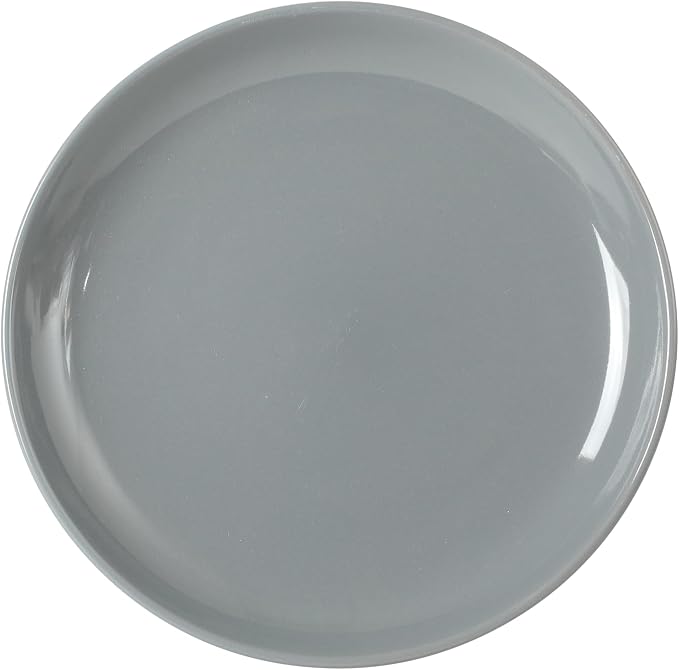 Gibson Home Rockaway 12 Piece Plates and Bowls Matte Outside/Shiny Inside Glaze Service for 4 Dinnerware Set - Blue - Dishwasher and Microwave Safe