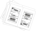 BESTEASY 200 Round Corner Half Sheet Self Adhesive Shipping Labels for Laser and Ink Jet Printers, White Blank (100 Sheets, 200 Labels)