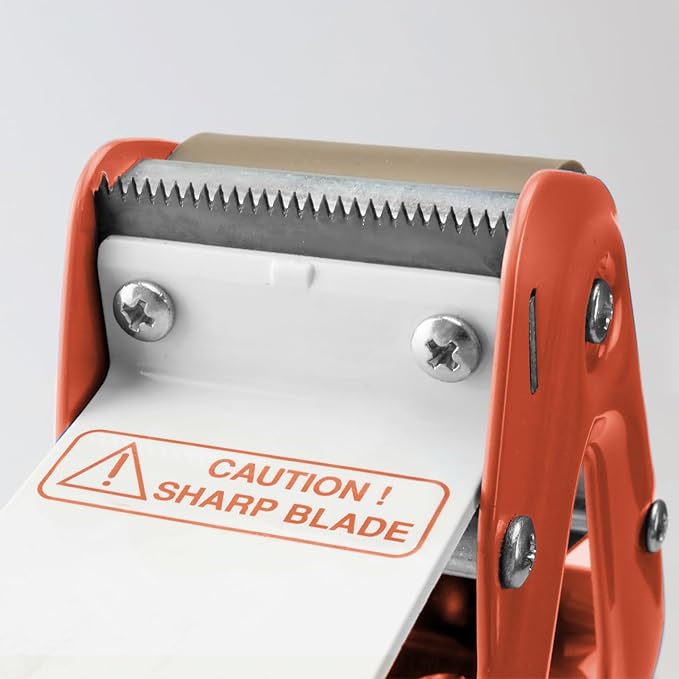 TAPEWELL Heavy Duty Metal Frame Packing Tape Dispenser Gun, 3 inch, Orange | Packing Tape Refills For Dispenser, Shipping Tape For Packing, Moving, Home & Office Use