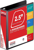 3 Ring Binder, Professional Angle D Ring Binder 5 Inch, Presentation Folder for Standard Pages 8.5 x 11 with Pockets, Crystal Clear View White (Black, 2 Inch)