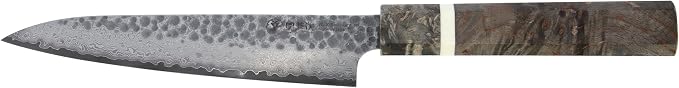 Cold Steel Japanese VG-10 Damascus 3-Piece Kitchen Knife Set – VG-10 Steel Chef Knives with Damascus Pattern for Precision Cutting & Kitchen Use