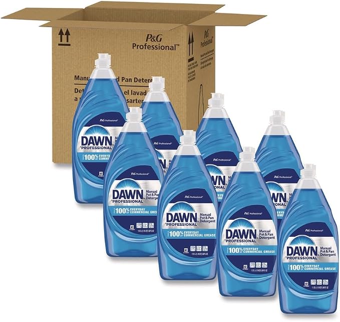 Manual Pot & Pan Dish Detergent, 38 oz Bottle, 8/Carton