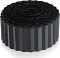 Quibbay Metal Corrugated Garden Edging, 4" x 50Ft Landscape Edging for DIY Flower Beds, Flexible Bender Border for Lawn, Garden and Yard, Sturdy Galvanized Garden Edging, Black