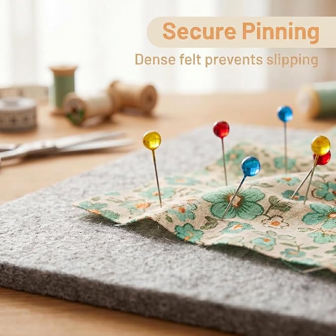 17.8"x 13.8" Wool Pressing Mat | 0.5 Inch Thick Ironing Board for Quilter, Sewing, Quilting Supplies