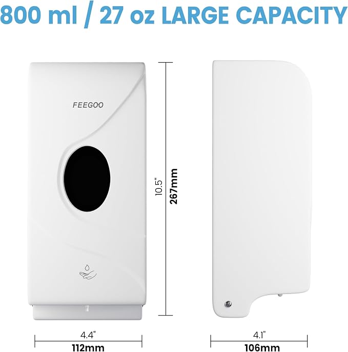Automatic Soap Dispenser, 27 fl oz White Wall Mounted