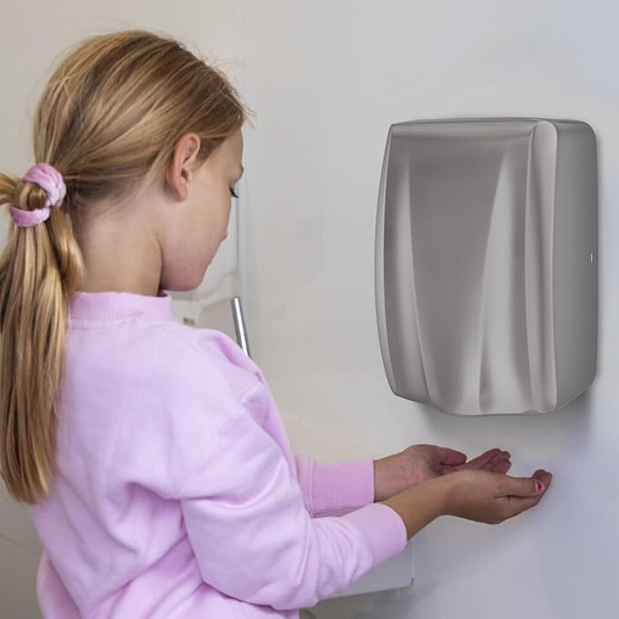 stardrix UL Approved Stainless Steel Bathroom Hand Dryer with HEPA Filter, Heavy Duty Automatic Electric High Speed Hand Dryer for Commercial Restroom, Brushed