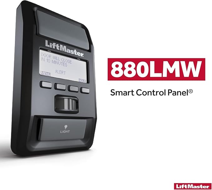 LiftMaster 880LM Motion - Only Works with LiftMaster Security+ 2.0 Garage Door Openers - Detecting Control Panel - Features Menu-Driven Panel and Timer-to-Close