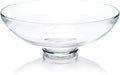 CYS EXCEL Glass Decorative Footed Bowl (H:4.5" D:12") | Fruit Display & Terrarium Bowl | Compote Vase & Kitchen Table Centerpiece