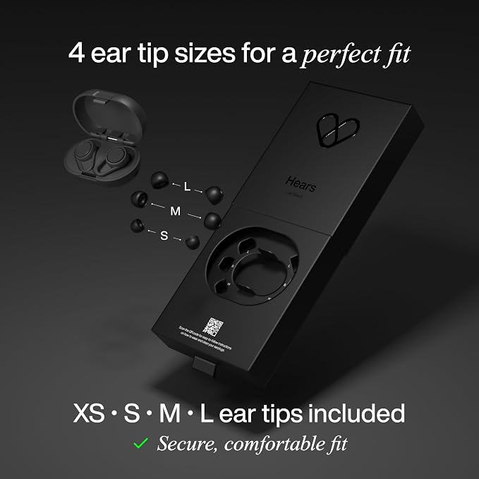 Hears One Ear Plugs for Noise Reduction - Patented Reusable Concert Earplugs, 20dB SNR Sound Reduction, Hypoallergenic for Musicians, Motorcycle and Sleeping with 4 tip Sizes – ⁠Blue Lagoon