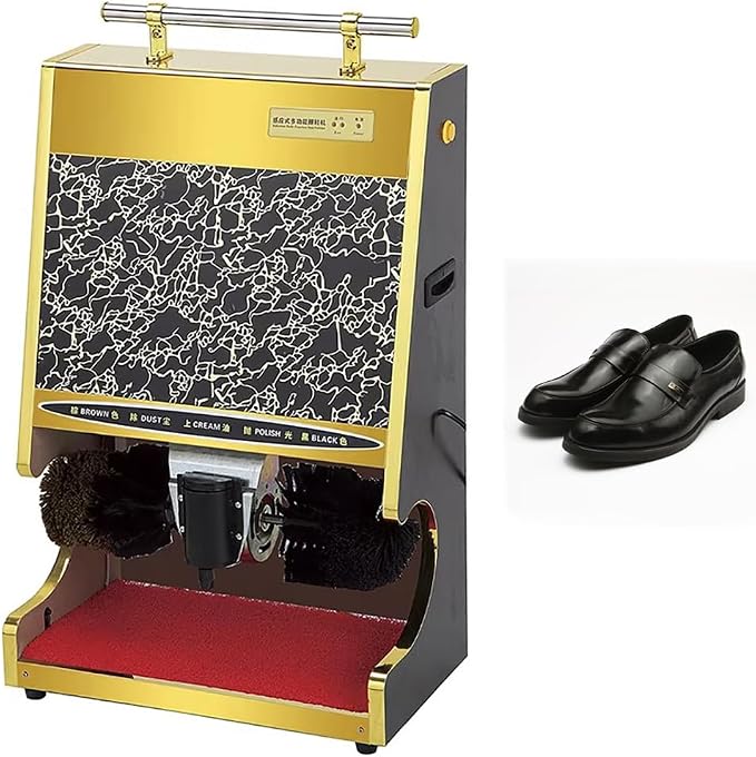Heavy Duty Shoe Polisher Machine, Commercial Induction Shoe Polishing Machine, Public Electric Shoe Cleaner & Polisher, Electric Shoe Polisher Plug-In Shoe Buffer with Polish Box,C