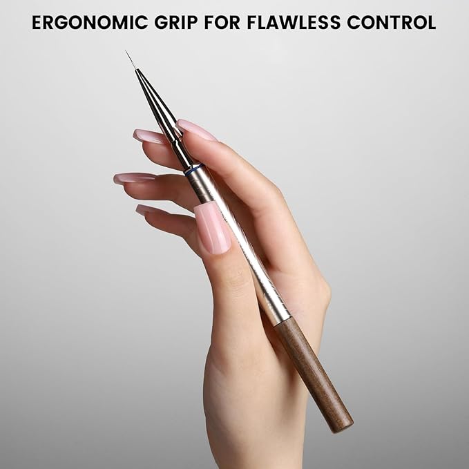 YOKEFELLOW EliteAlly Nail Art Liner Brushes,6mm Detail Liner Brush For Nail Art Painting Manicure Design Professional Nail Art Tool(EA05 LINER-S)