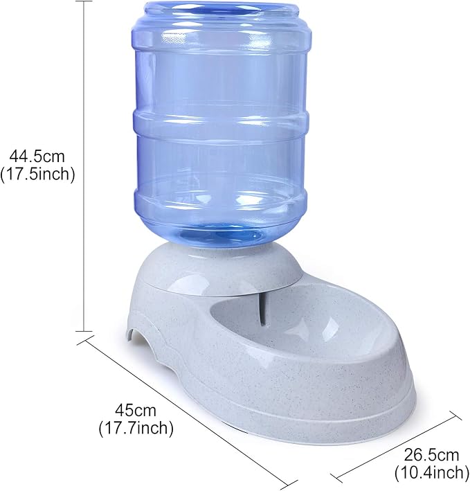 Pet Water Dispenser Station - 3 Gallon/11L Replenish Pet Waterer for Large Dog Cat Animal Automatic Gravity Water Drinking Fountain Bottle Bowl Dish Stand