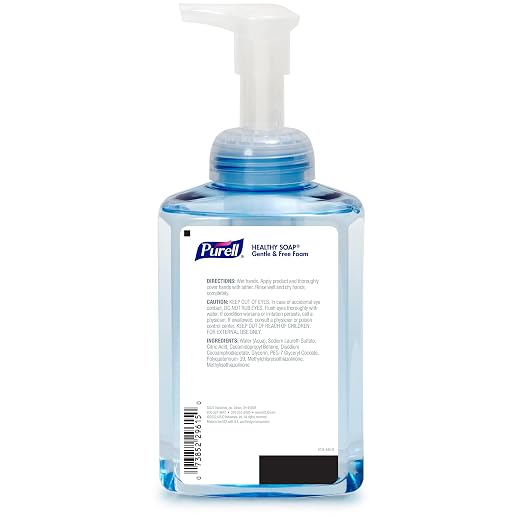 PURELL Brand HEALTHY SOAP Gentle & Free Foam, Fragrance-Free, 17.4 fl oz Hand Soap Table Top Pump Bottle (Pack of 4) - 5016-04