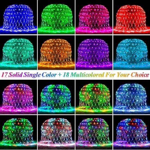 LitHome 204 LED Christmas Net Lights Outdoor Connectable, 9.8FT x 6.6FT