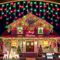 Red and Green Christmas Lights Outdoor Icicle Lights for Outside 66ft 640L