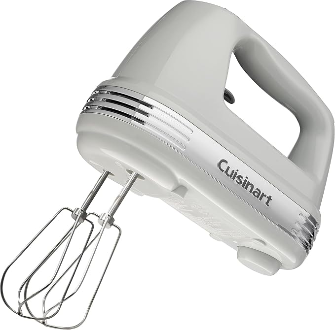 Cuisinart Power Advantage Plus 9-Speed Hand Mixer, 220W-Motor Hand Blender Electric Mixer with 9 Speed Settings, XL Dishwasher-Safe Beaters, 3 Low Mixing Speeds, Storage Case, Cool Grey