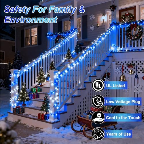 750 LED 240FT Christmas String Lights Outdoor, 12 Pro Modes, Timer, Memory