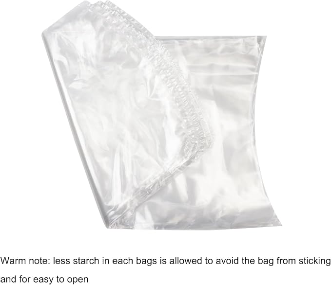 Poultry Shrink Bags,50 Pack 13x18Inches Clear Poultry Heat Shrink Wrap Freezer with 50 Zip Ties,a Silicone Straw for Chickens,Rabbits