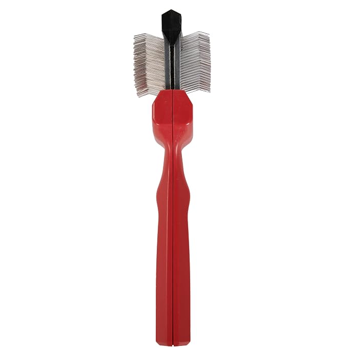 Mat Zapper/Emergency Brush (Red Color) - Matte Brush - Dematting Tool For Grooming Dogs and Cats, For Professional Groomers and Pet Owners - Removes Isolated Stubborn Mats