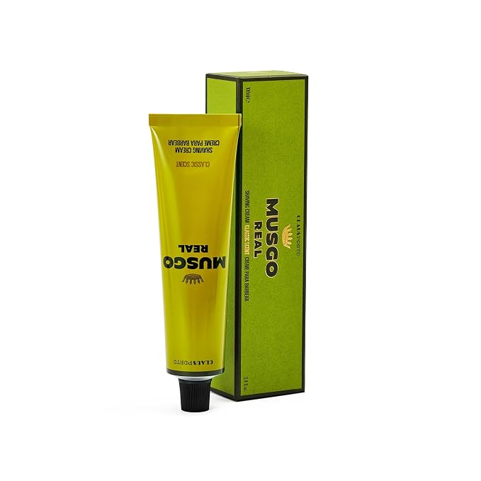 Claus Porto - Musgo Real Shaving Cream Classic Scent | Freshen, Soothe, Replenish Skin | Enriched With Lanolin, Coconut + Jojoba Oil (100 mL | 3.4 fl oz)