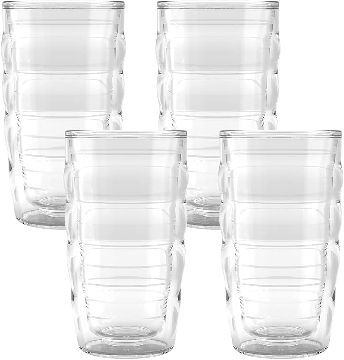Tervis 10oz Tritan Kid's Cup | Tabletop Collection, Clear | Made in USA, Double-wall Insulated, Shatterproof, BPA-Free, Dishwasher Safe, Fits Most Cupholders, Great to Gift, Set of 4