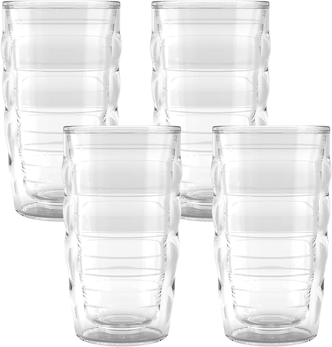 Tervis 10oz Tritan Kid's Cup | Tabletop Collection, Clear | Made in USA, Double-wall Insulated, Shatterproof, BPA-Free, Dishwasher Safe, Fits Most Cupholders, Great to Gift, Set of 4