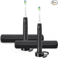 Philips Sonicare Electric Toothbrush with DiamondClean Brush Head 2-Pack Bundle, Rechargeable Electric Tooth Brush with Pressure Sensor, Sonic Electronic Toothbrush, Travel Case, Black