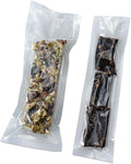 500 Pack 1.57x9.84 inch Clear Embossed Vacuum Bags for Food Saver | Inner 1.18x9.45 inch, Flat Open Top Packets, Heat Seal Tear Notch Pouches, Vacuum Sealer Food Storage Sacks, Freezer Safe