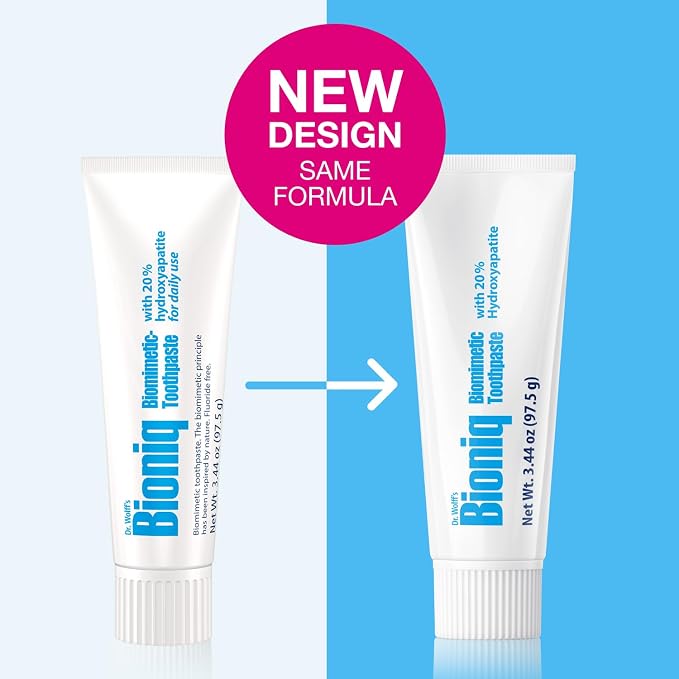 Bioniq Classic 20% Hydroxyapatite Toothpaste 3.44 Oz | bioHAP and Fluoride Free Toothpaste for Daily Use, Clinically Tested, Expert for Enamel and Gum Care, 3.44 Oz 1 Pack