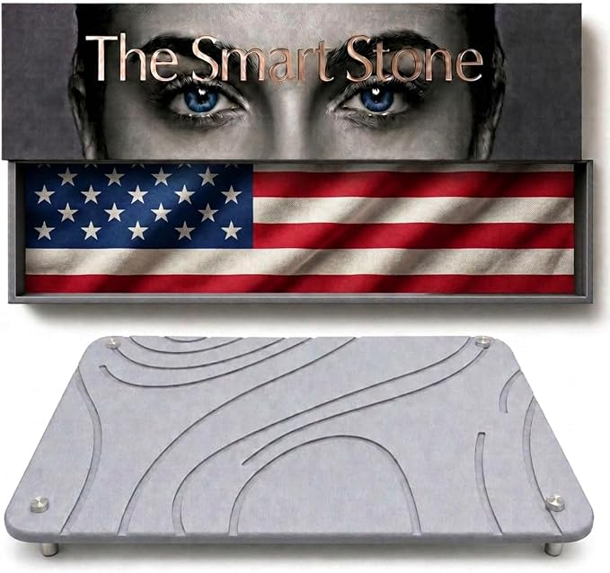 Stone Drying Mat for Kitchen Counter | 16” x 12” Dish Drying Mat Large | Diatomaceous Earth Stone Dish Drying Mat | Stone Mat for Kitchen Counter (Light Gray)