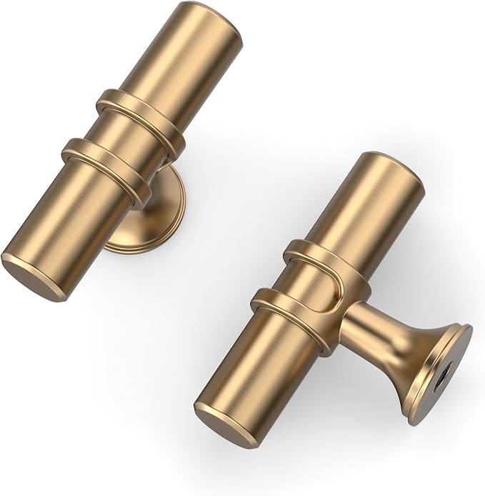 Asidrama 30 Pack Champagne Bronze Cabinet Knobs Heavy-Duty Solid Kitchen Cabinet Pulls Champagne Gold Dresser Drawer Hardware for Cupboard