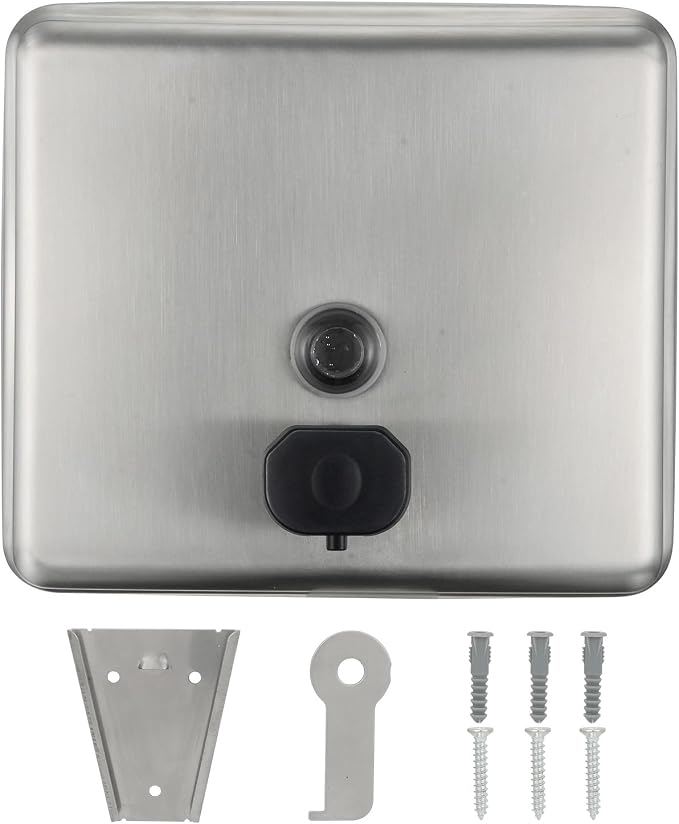 Stardrix Stainless Steel Extra Large 1400ml/47oz Capacity Industrial Grade Soap Dispenser, Commercial Wall Mount Bathroom Hand Soap Dispenser with Corrosion Proof Lining and Anti-Leak Pump