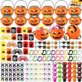 168pcs Halloween Party Favors for Kids, Prefilled Pumpkins Halloween Toys