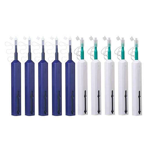 Xunsomten-10PC Fiber Cleaner Fiber Optic Tools Cleaning Pen for 1.25 mm & 2.5mm SC/FC/ST/LC/MU Connector Over 800 Cleans Fiber End Face Cleans & Optical Connector Cleans